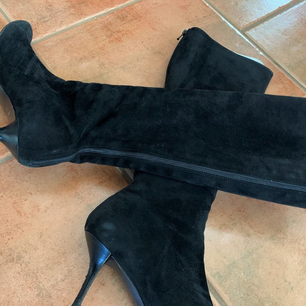 HELMUT LANG BLACK SUEDE BOOTS SIZE 37 OR 7 - Picture 5 of 10